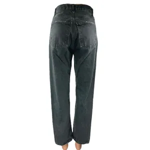 Agolde Women's Black High Waisted Relaxed Fit Straight Leg Denim Jeans Size S thumbnail 3