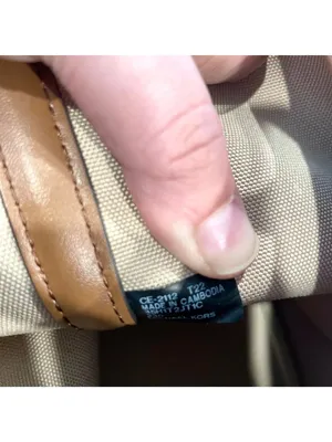 Michael Kors Jodie Small Logo Jacquard Tote Bag in Luggage Tan thumbnail 9