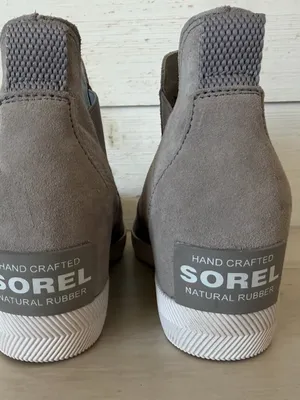 SOREL Out N About Slip-On Wedge Boot Women’s Grey White Size US 8.5M/UK 6.5M NEW thumbnail 4