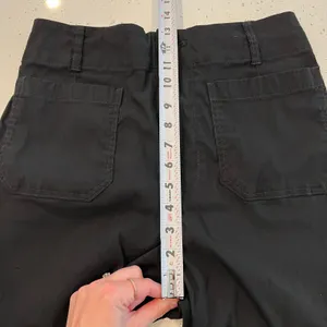 Maeve The Colette Ponte Crop Wide-Leg Pants Black‎ Linen Blend Size 30 thumbnail 10