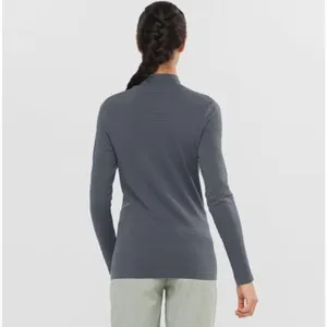 Salomon Essential Warm Top Base Layer Mock Neck Long Sleeve Size Large NEW thumbnail 2