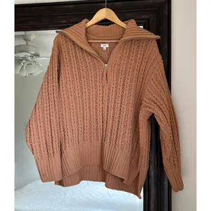 Aerie Cablecar Quarter Zip Sweater Large thumbnail 2