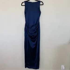 HOUSE OF CB 'Roxanne' Navy blue Thigh Slit Maxi Dress NWOT size M‎ thumbnail 5