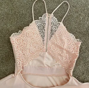 Dainty Hooligan Pink Fit & Flare Lace Back Dress thumbnail 3