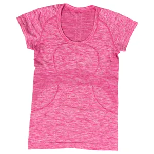 Lululemon Heathered Jewelled Magenta Pink Run Swiftly Short Sleeve Shirt size M thumbnail 6