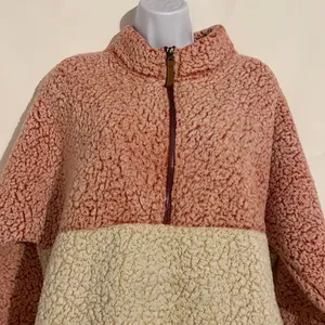 Time and Tru Pink and Cream Teddy Jacket thumbnail 1