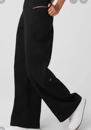 Alo Yoga Black High-Waist Risk Taker Trouser XS thumbnail 1