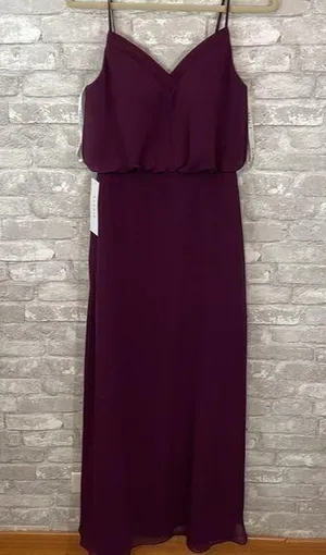 Azazie Rebecca Maxi Gown Dress in Grape thumbnail 1