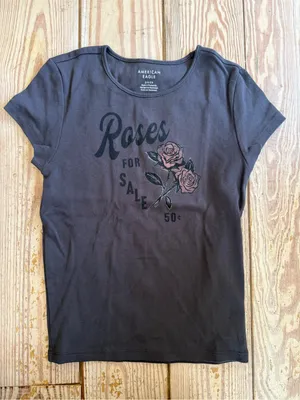 American Eagle Outfitters "Roses for Sale" graphic t-shirt size s thumbnail 1