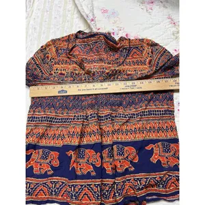 Anthropologie VANESSA VIRGINIA Amber‎ BOHO TOP SIZE S frocked flowy blouse thumbnail 7