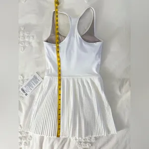 Lululemon NWT Scoop-Neck Pleated Linerless Tennis Dress - White - 2 thumbnail 13