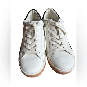 Dolce‎ Vita White and Black Sneakers Size 8.5 Leather EUC thumbnail 3