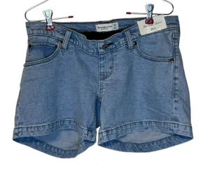 Abercrombie & Fitch Womens Short Jeans The Dad Maternity Denim Blue 25/0 NWT thumbnail 1