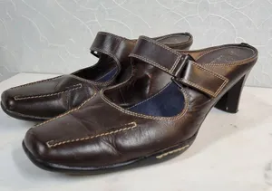 Aerosoles Two Beauty Womens 9.5 Brown Leather Mary Jane Square Toe Open Back thumbnail 3