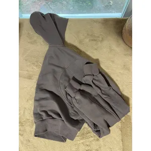 Alo Cropped Hoodie With Full Zip & Hood XS Soft Cotton Blend Charcoal Gray thumbnail 8