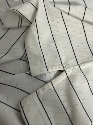 Callaway Opti Dri White Polo with Navy Pinstripes thumbnail 2