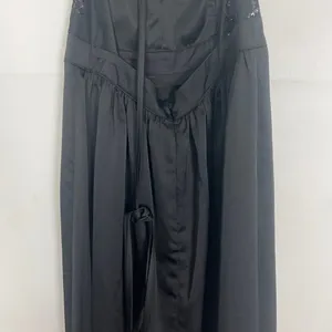 Love Couture Halter Beaded Babydoll Black Maxi Dress Size XS thumbnail 10