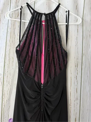 Black and Hot Pink Party Dress thumbnail 7
