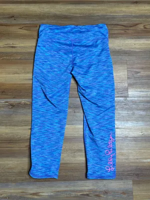 Lilly Pulitzer Luxletic Weekender UPF Crop Leggings Blue Space Dye Athletic S thumbnail 3