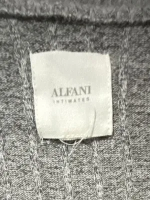 Alfani Intimates Women's Gray Ribbed Open Front Knit Cardigan thumbnail 2