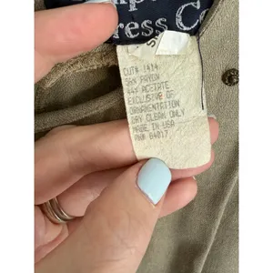 Vintage Hampton Dress Co. beige peplum work dress size 6 thumbnail 5