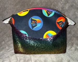 Star Wars Darth Vader Rainbow Cosmetic Pouch with Iridescent Glitter Trim thumbnail 1