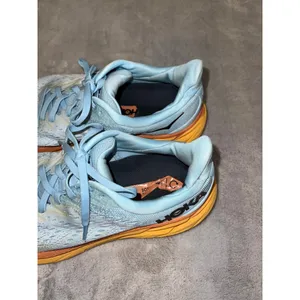 Women's Hoka Clifton 9 Athletic Shoes Size 9.5 Blue Orange thumbnail 4