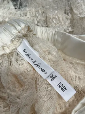 For Love & Lemons Cream Lace Tie-Strap Chemise thumbnail 2