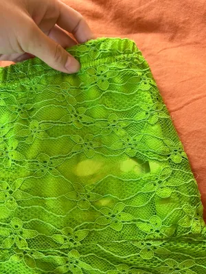 SheIn lime green mini skirt thumbnail 3