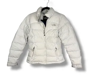 Women's The North Face TNF 700 Fill‎ Nuptse 2 Down Gray Puffer Jacket Size XS thumbnail 1