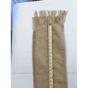Capchatex Tan Brown Soft Alpaca Scarf w/ Fringe from Peru Soft And Warm‎ thumbnail 6