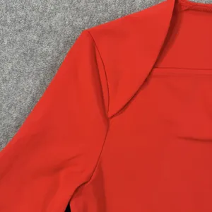 Ann Taylor Women's Small Red Square Neck 3/4 Sleeve Top Blouse Half Sleeve thumbnail 3