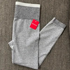 SPANX Spacedye Cloudy Grey Seamless Sculpt Leggings Size M thumbnail 1