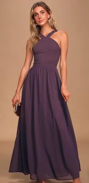 Lulus Long Purple Dress thumbnail 1