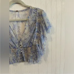 FREE PEOPLE‎ WOMEN'S SUGAR MESH BLOUSE NWT small thumbnail 4