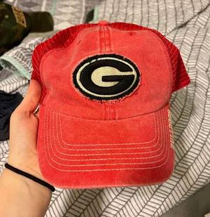 Red Georgia bulldogs Hat thumbnail 1