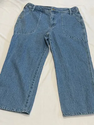 J Crew Slim Wide Leg Crop Jeans Women’s Size 30 Medium Wash Casual thumbnail 1