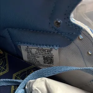 Nike Air High-Top Sneakers in Blue and Cream thumbnail 2