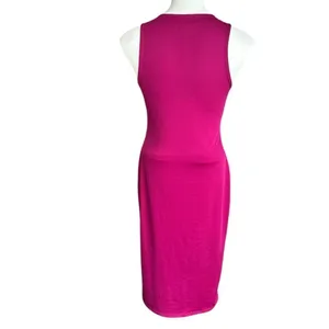 Gaze Cutout Detail Bodycon Dress Fuscia Pink M NWT thumbnail 2