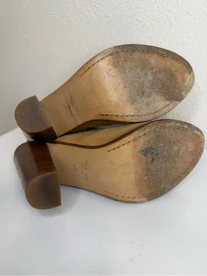 Rag & Bone Tan Suede Peep Toe Ankle Booties Heels 36.5 thumbnail 8
