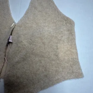 VRG GRL Halter Top Knit‎ Sweater Vest Button Front Sleeveless XS thumbnail 2