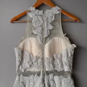 Aspeed Boho Moody Prom Lace Beaded Mermaid Gown Large Champagne‎ thumbnail 7