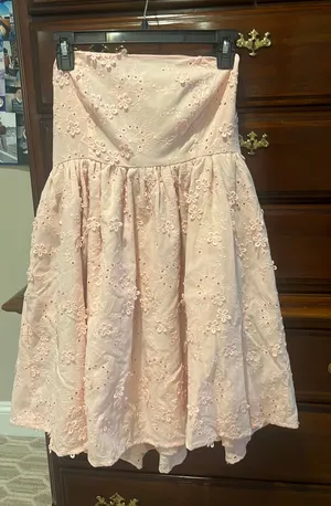 Pink Eyelet Sundress Size M thumbnail 1