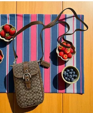 COACH Vintage Brown Logo Buckle Mini Crossbody Bag thumbnail 1