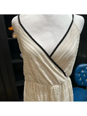 Anthropologies Maeve Racerback Sheer Maxi Dress Size Medium thumbnail 3