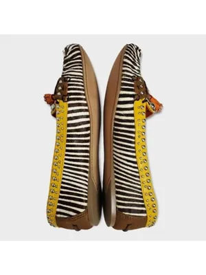 Sam Edelman Aurora Leather Zebra Animal Print Cow Hair Tassel Loafers Sz 7.5M thumbnail 10