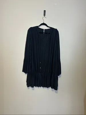 Free People Cant Help It Mini Dress Black Pleated‎ Dress Size Small thumbnail 5