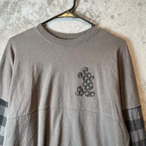 Walt Disney World Plaid Mickey‎ Mouse Spirit Jersey Black Gray Size Small thumbnail 4
