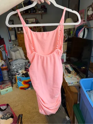 Tiger Mist Coral Ruched Tank Dress thumbnail 2