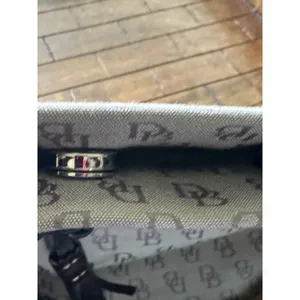 Dooney & Bourke Monogram Canvas Tote Bag Brown Leather‎ Trim Tassel Accent thumbnail 10